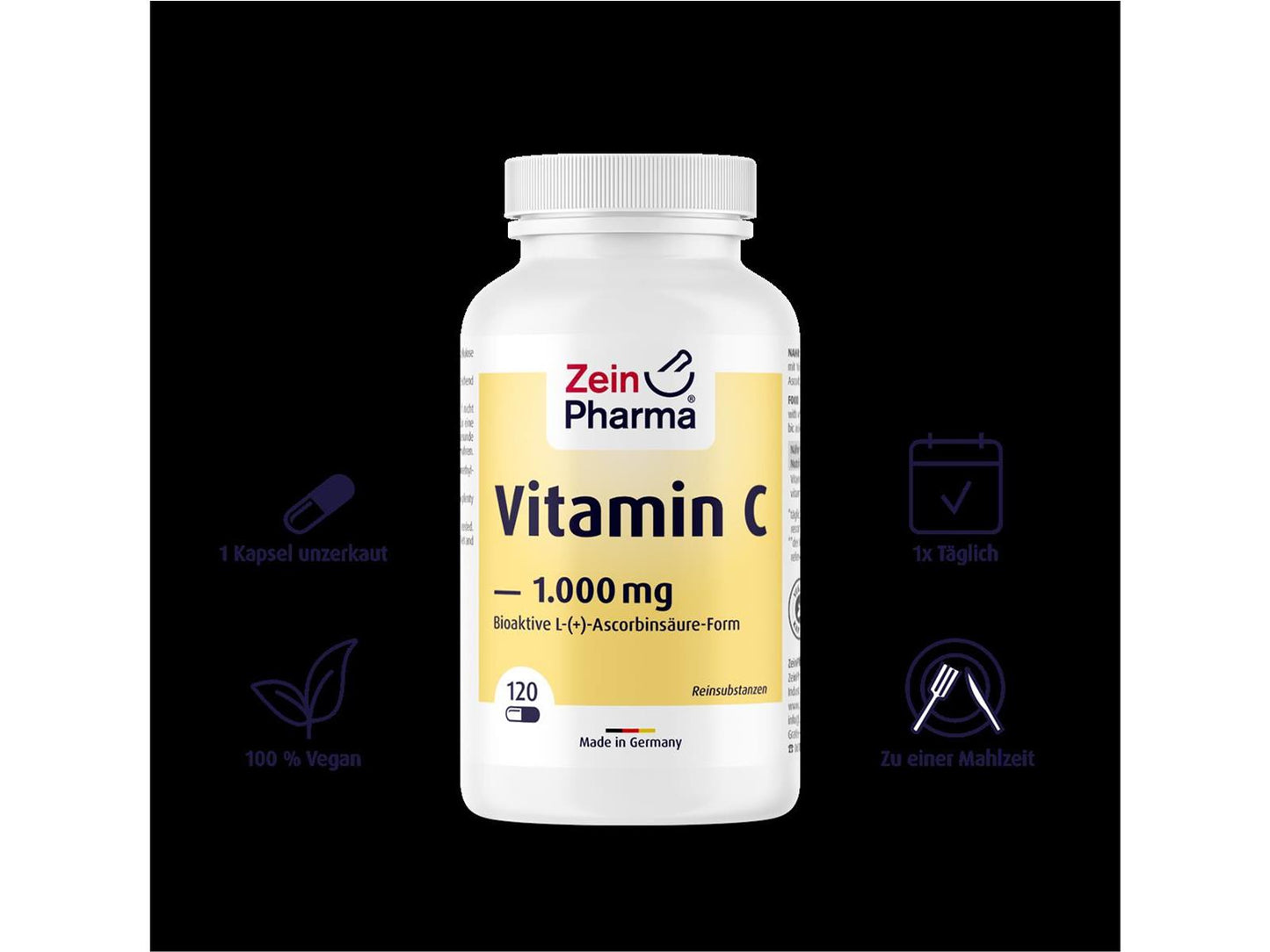 ZeinPharma Vitamin C 1000mg 120 veg, Kapseln